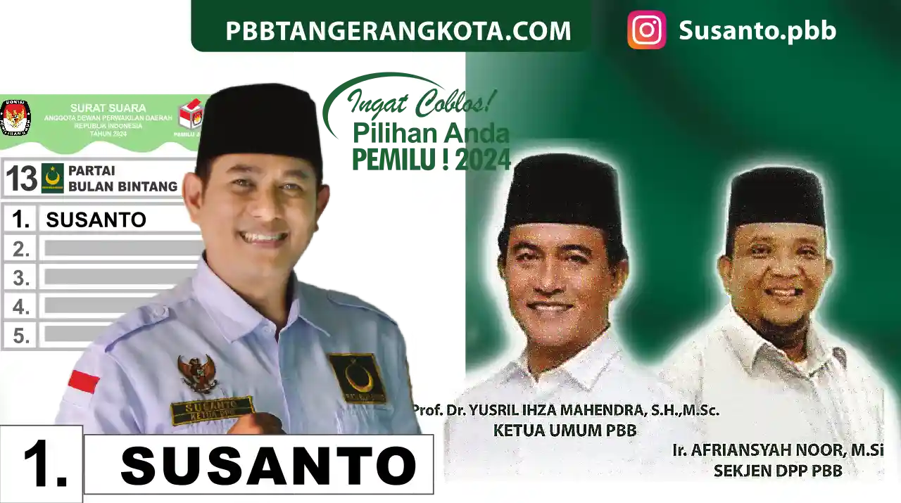 Profile Susanto Partai Bulan Bintang